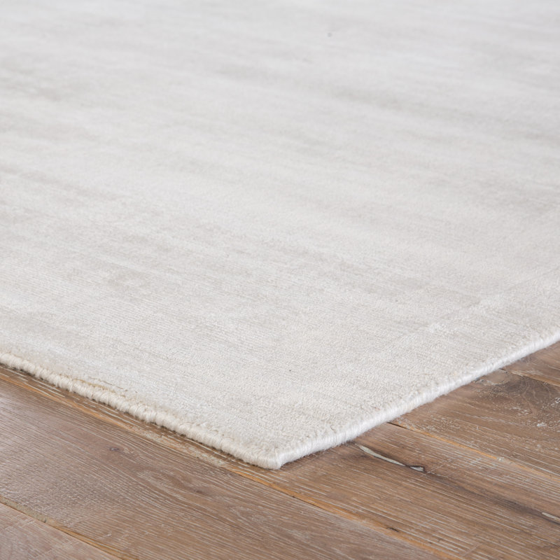 Lizette Hand-Woven Bright White Area Rug, Runner 3' x 12'
