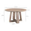 Tanya Round Solid Wood Dining Table-452598557