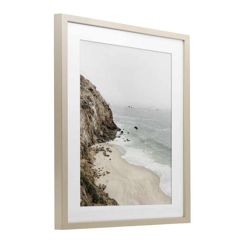 «Big Sur Coast Viewpoint», impression sous verre encadrée, design par Sissi et Seb, H 21 po x l 17 po