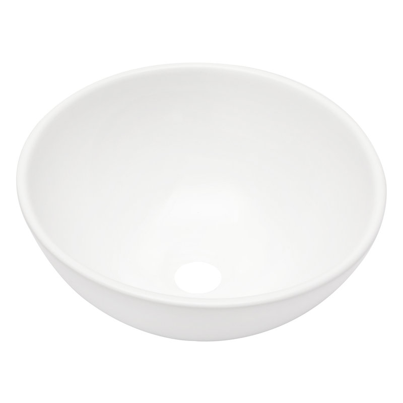 GAWEZA 13'' Ceramic Circular Bathroom Sink