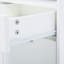 Support mobile pour imprimante avec tiroir et armoire, blanc, polyvalent, se range sous un bureau dans une armoire blanche