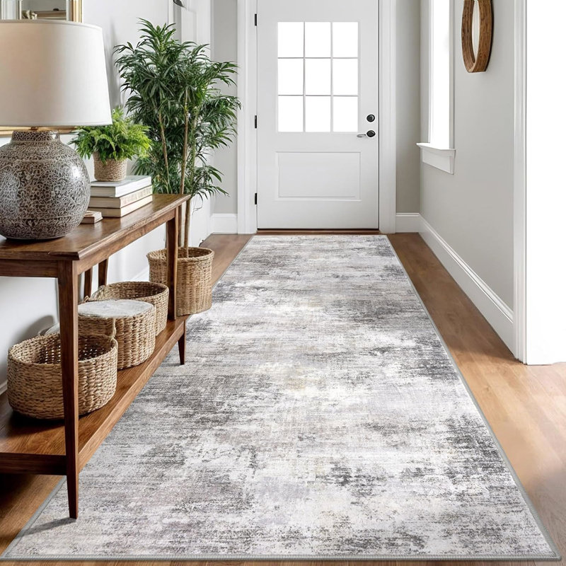 Tapis de chambre antidérapants lavables avec envers en caoutchouc, Tapis de couloir : 3 pi x 10 pi