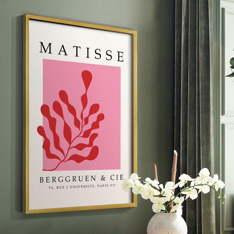 Matisse XLVI, reproduction encadrée - bois massif, H 28 po x l 22 po