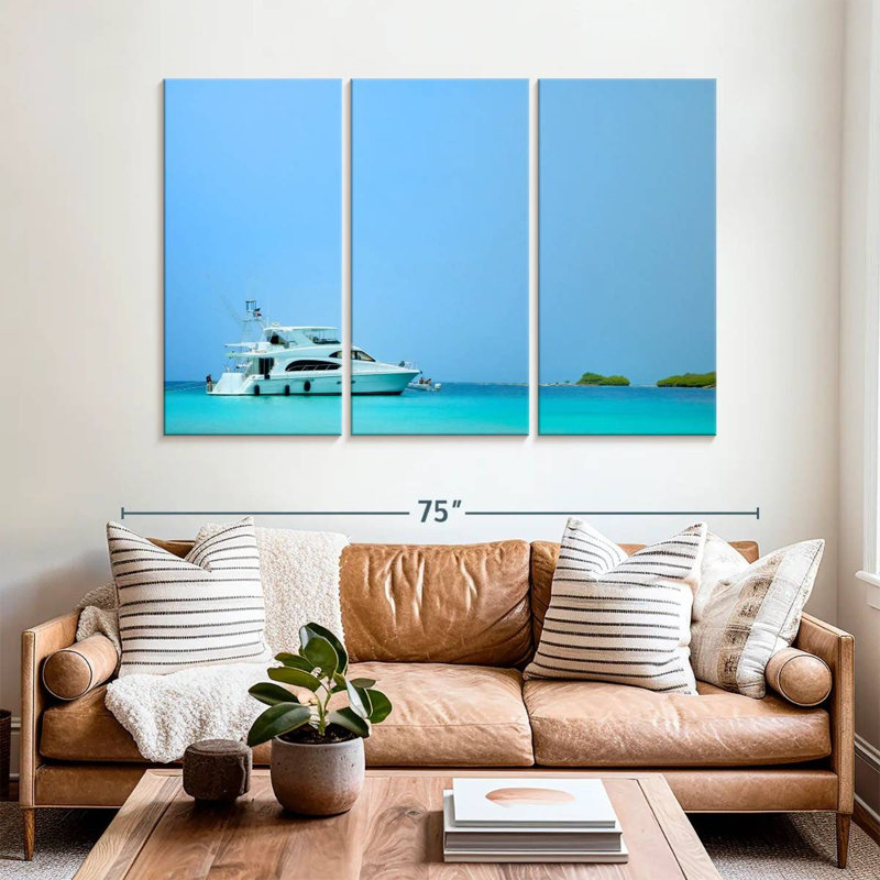 Mehar Los Juanes Morrocoy Yacht, H 48 po x l 74 po