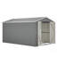Remise de rangement extérieure 8 x 12 pi, grand rangement pour outils en métal avec cadre en aluminium et portes verrouillables, rangement pour pelouse de jardin