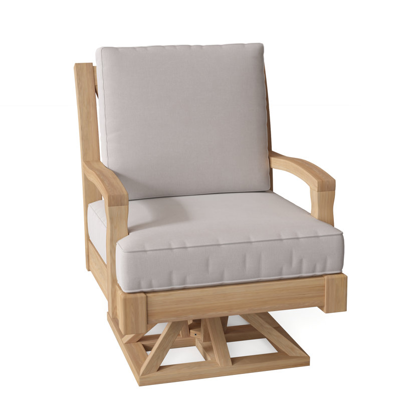 Somerset Teak Outdoor Rocker Chair, Sailcloth Seagull