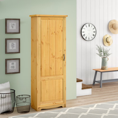 Ferrell 1 Door Solid Wood Wardrobe