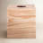 WILO Hardwood Square Tissue Box Cover