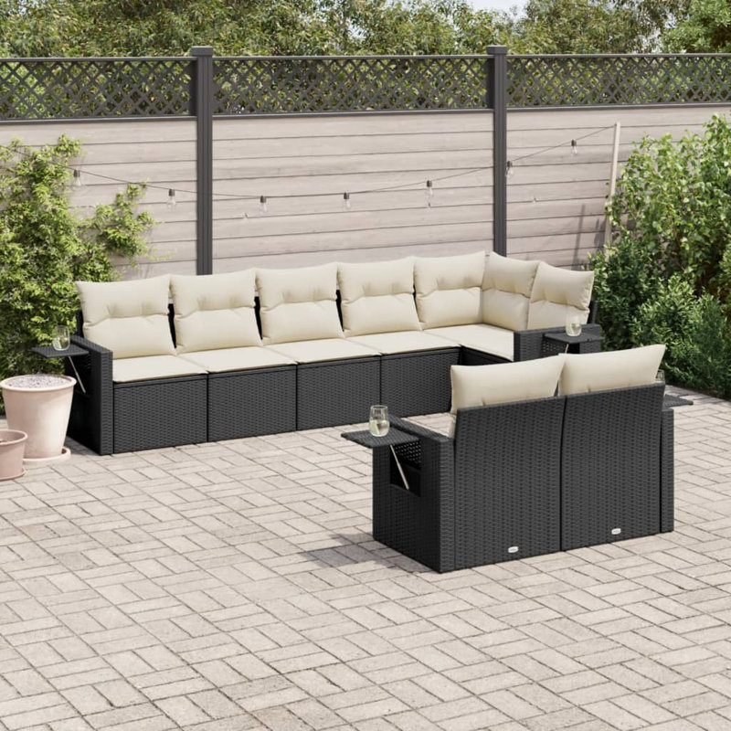 Ensemble de canapé de patio Vidaxl - noir