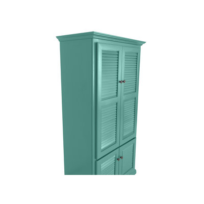 Très grand garde-manger en bois massif avec portes à volets