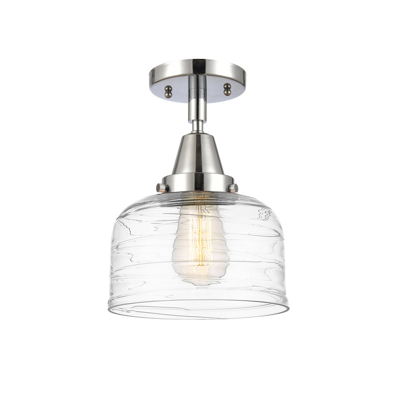 Plafonnier encastré en verre à DEL, Ampoule non incluse, Oui, Chrome poli