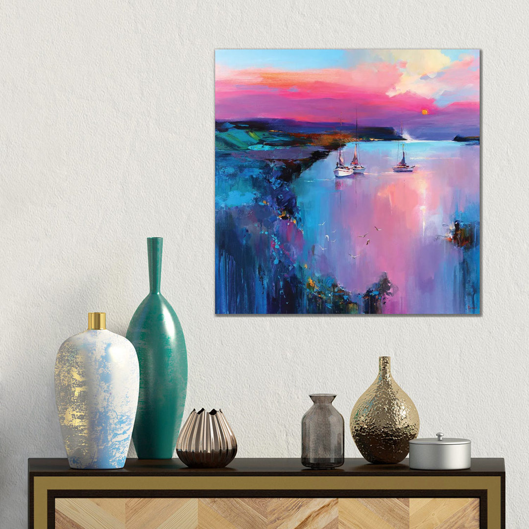 Fabulous Turquoise von Tatyana Yabloed - Galerie-verpackte Leinwand Giclée auf Leinwand