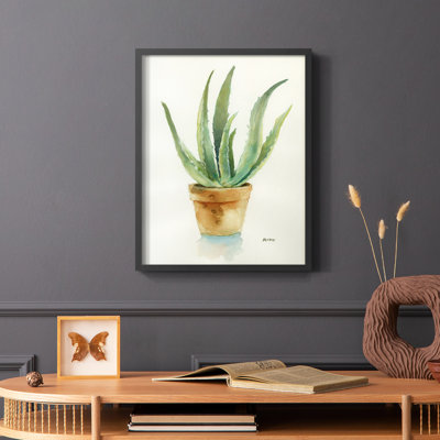 Succulent IV Framed Print - Solid Wood