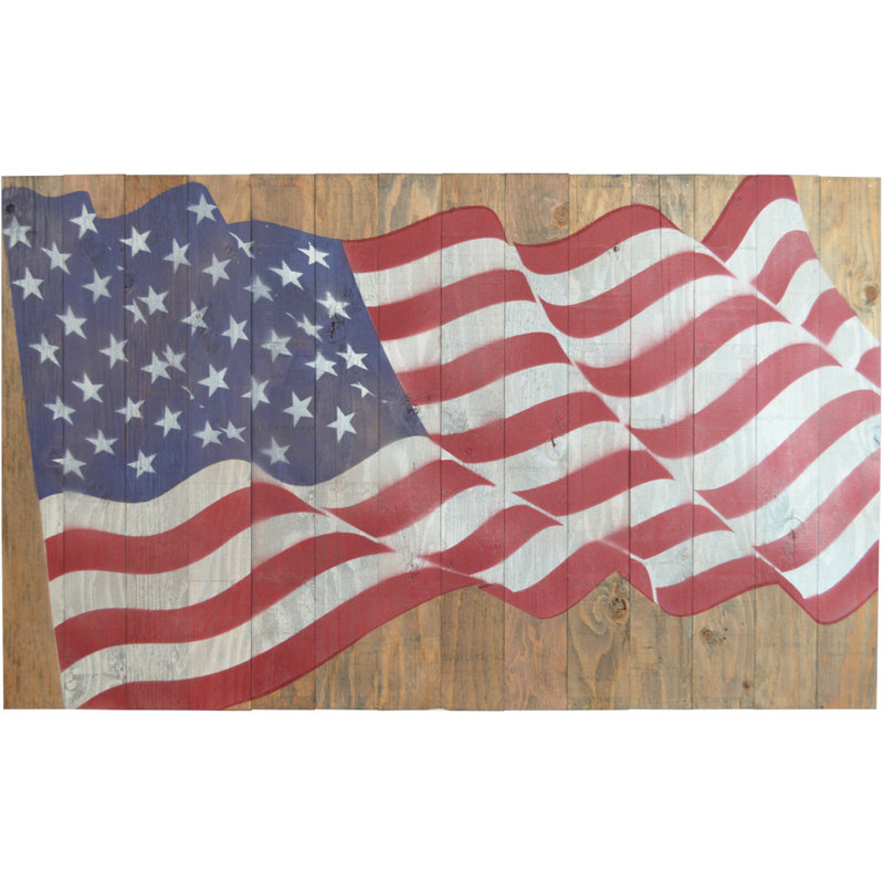 « american flag », impression sur plaque