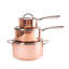 Ensemble de trois bols en cuivre BergHOFF, cocotte, poêle ouverte 10 po et casserole polie