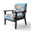 Fauteuil d'appoint rembourré Geometric Hexagons-1911020439