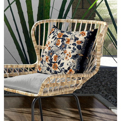 Flower Hub Floral Reversible Throw Pillow