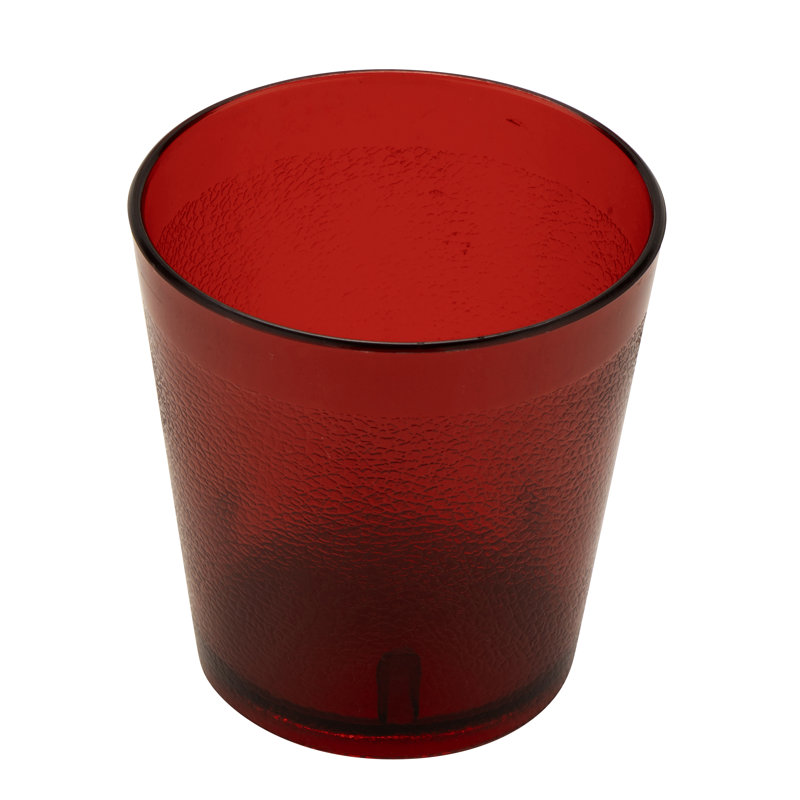 GET Gobelets de restaurant en plastique robustes, Rouge, Verre