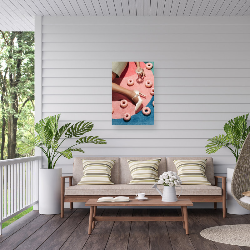 Rose pique-nique 02 sur toile, H 47 po x l 30 po
