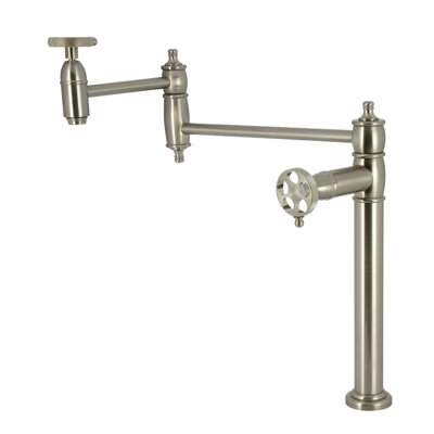 Robinet remplisseur de robinet à deux poignées à 1 trou avec poignée moletée Kingston Brass Webb