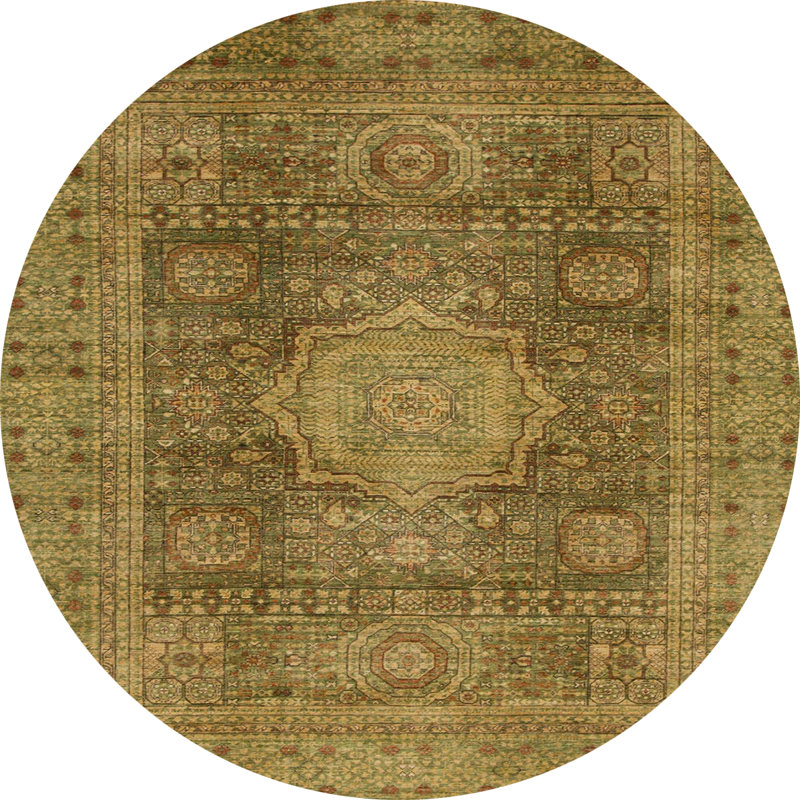 Abstract Indoor Rug, Round 5'