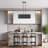 Weavington 3 Light Black Medium Linear Chandelier-121436235-121436237
