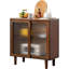 Buffet en bambou, armoire de rangement en rotin, tables basses Boho pour cuisine, couloir, noyer