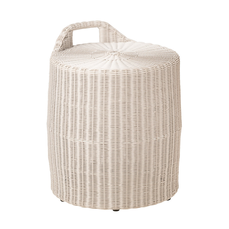 Chatham Outdoor Ottoman, Ivory