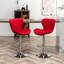 Revêtement rouge de 2 pièces, fonction pivotante avec tissu velouté, décoration de lignes verticales, base réglable, commodité à hauteur réglable, vérin à gaz 2 places, siège à 360 degrés, revêtement doux et moderne