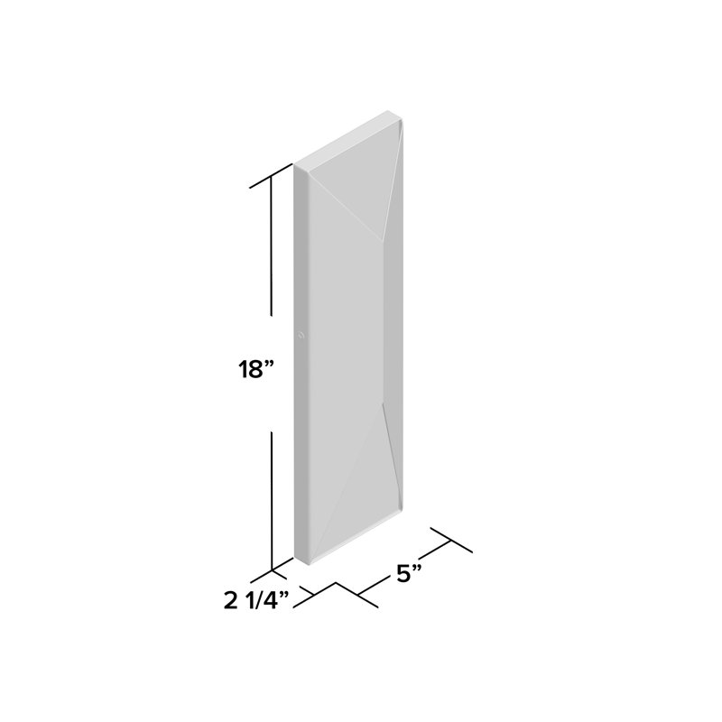 Plafonnier encastré d'extérieur 2 lumières DEL Peak, Laiton satiné