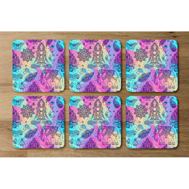Square 6 Piece Coaster Set
