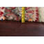 Tapis unique en laine noué à la main orange / brun / vert nouvel âge de 6 pi 7 po x 9 pi 9 po marocain