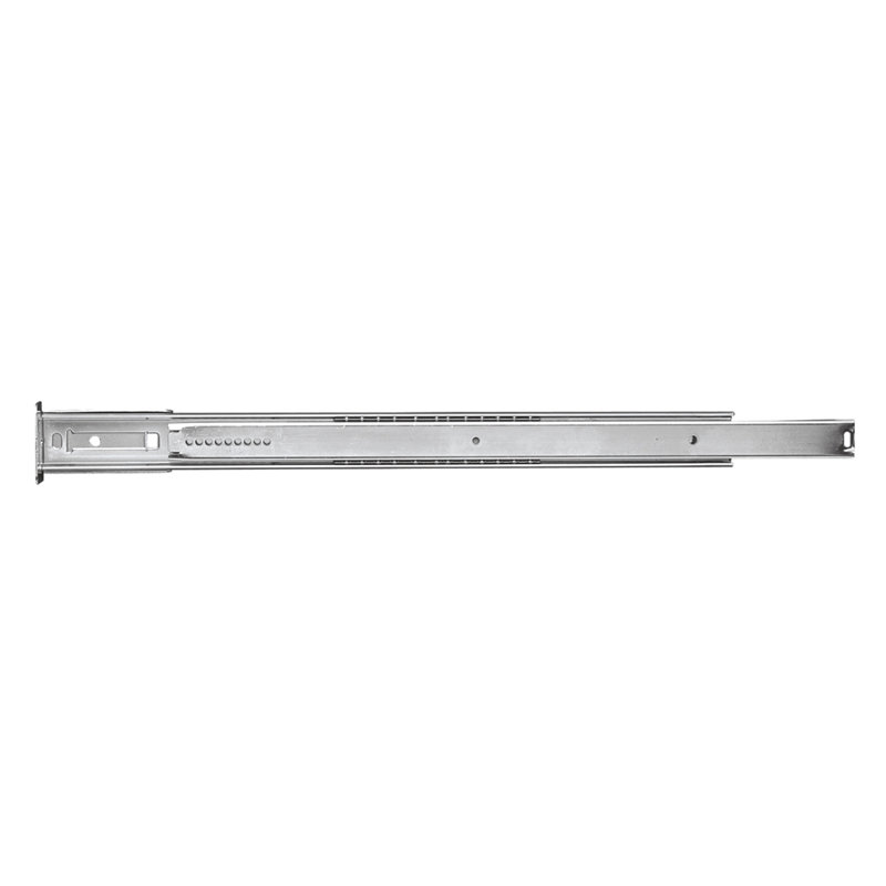 Glissières de tiroir à fixation centrale de 18 po - extension 3/4 capacité 35 lb. Finition cadmium