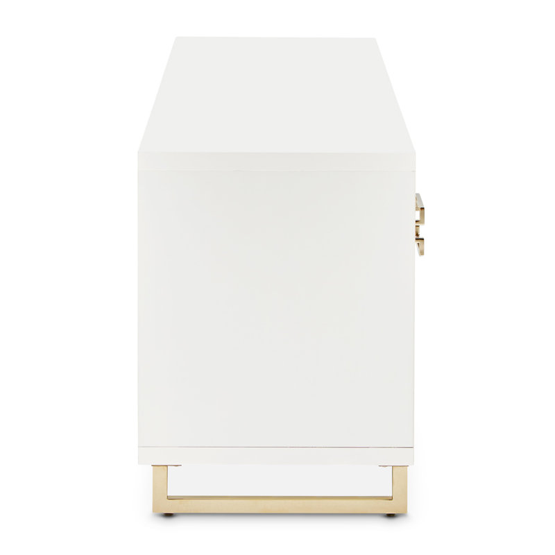 Palm Gate Media Cabinet - Cloud White