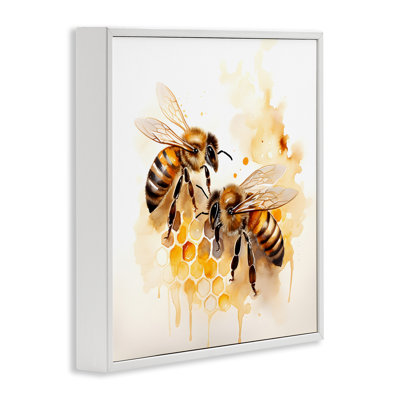 Paire d'abeilles parlées, estampe numérique par Petal Prints Design