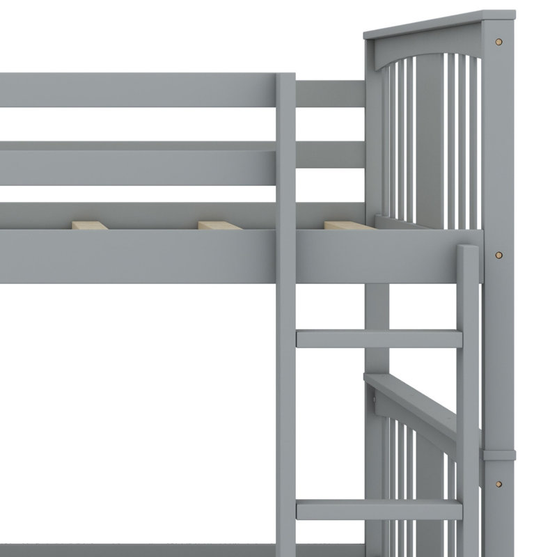 Bunk Bed With Ladder, Gray