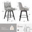 Tabouret de comptoir pivotant rembourré avec structure en bois massif-1519394450
