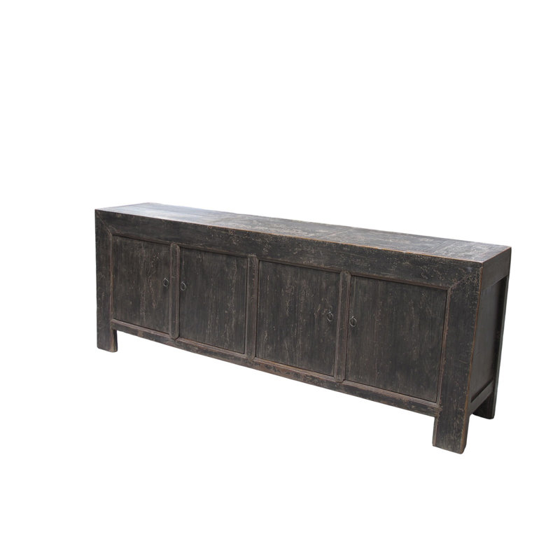 Vintage Distressed Reclaimed Wood Sideboard Cabinet 28