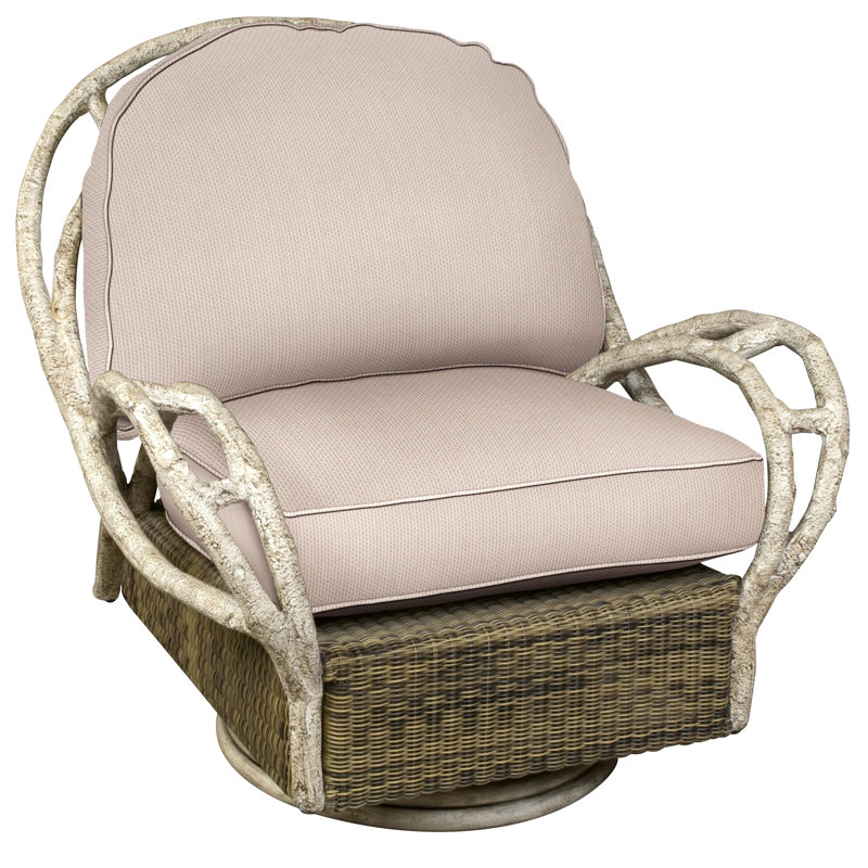 River Run Outdoor Lounge Chair, Canvas Bird's Eye Sunbrella® Canvas