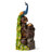 40"H Oversized Peacock & Jars Floor Fountain, 4-Tier Outdoor Water Feature with LED Lights, Polyresin-291565301