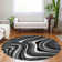 Premium Machine Washable Prisco Black Rug