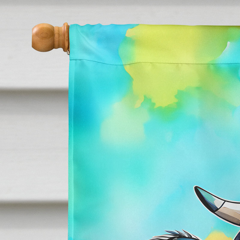 Drapeau de maison de vache hippie