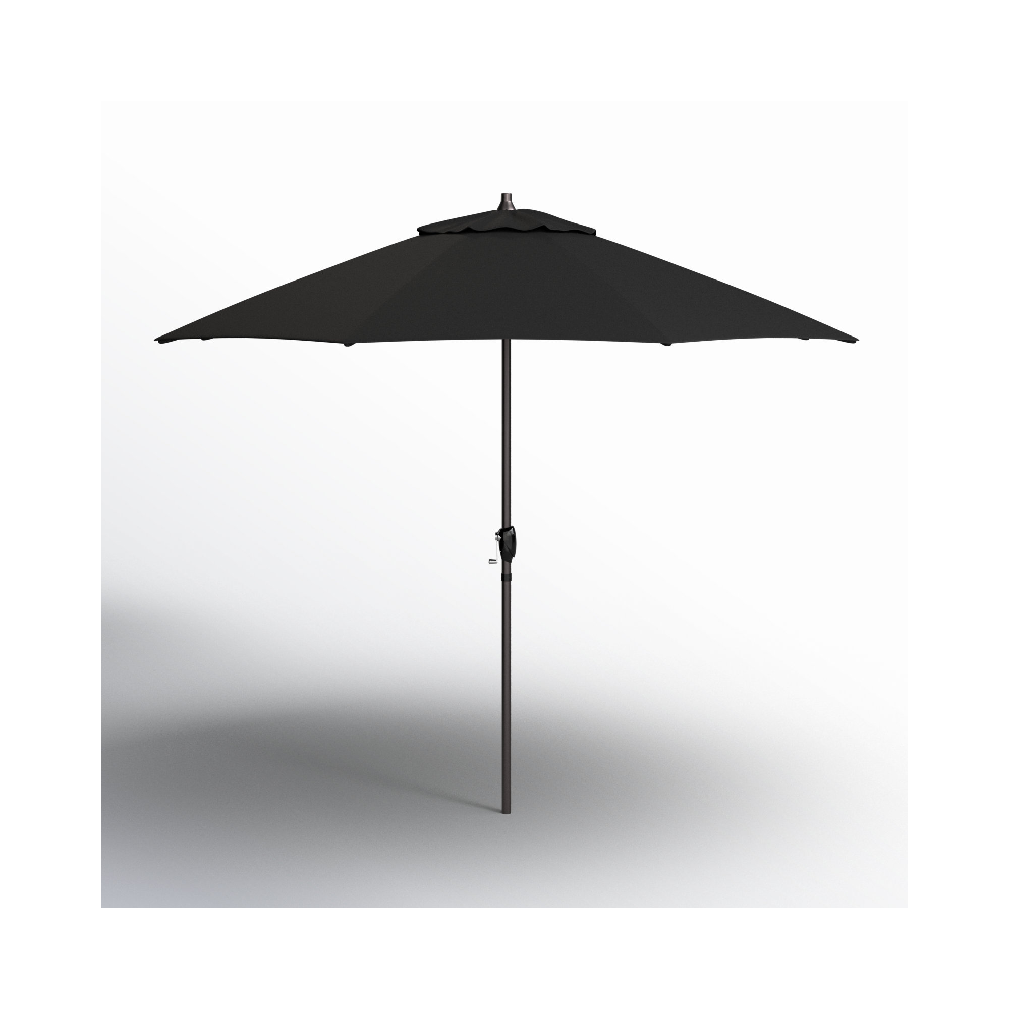 9' Market Sunbrella Umbrella, Canvas Black Sunbrella® Canvas