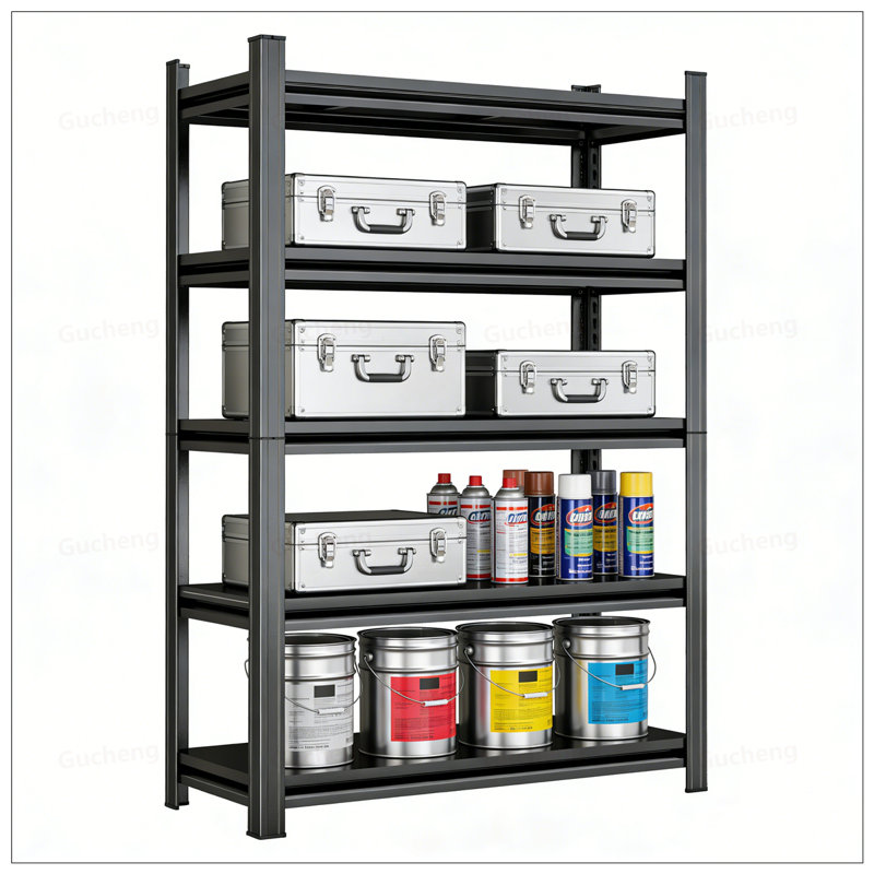 Étagères de rangement réglables en métal à 5 niveaux, capacité de charge élevée, assemblage facile, utilisation polyvalente pour la maison et le garage