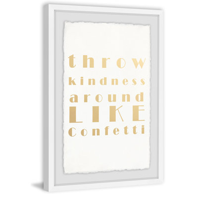 'Throw Kindness Around' Framed Print on Paper