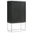  Jesaiah 2-door Home Bar Cabinet Wine Storage Walnut and Black