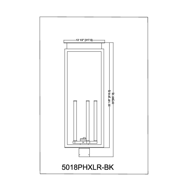 Luminaire d'extérieur pour poteau 5 lumières Olsen