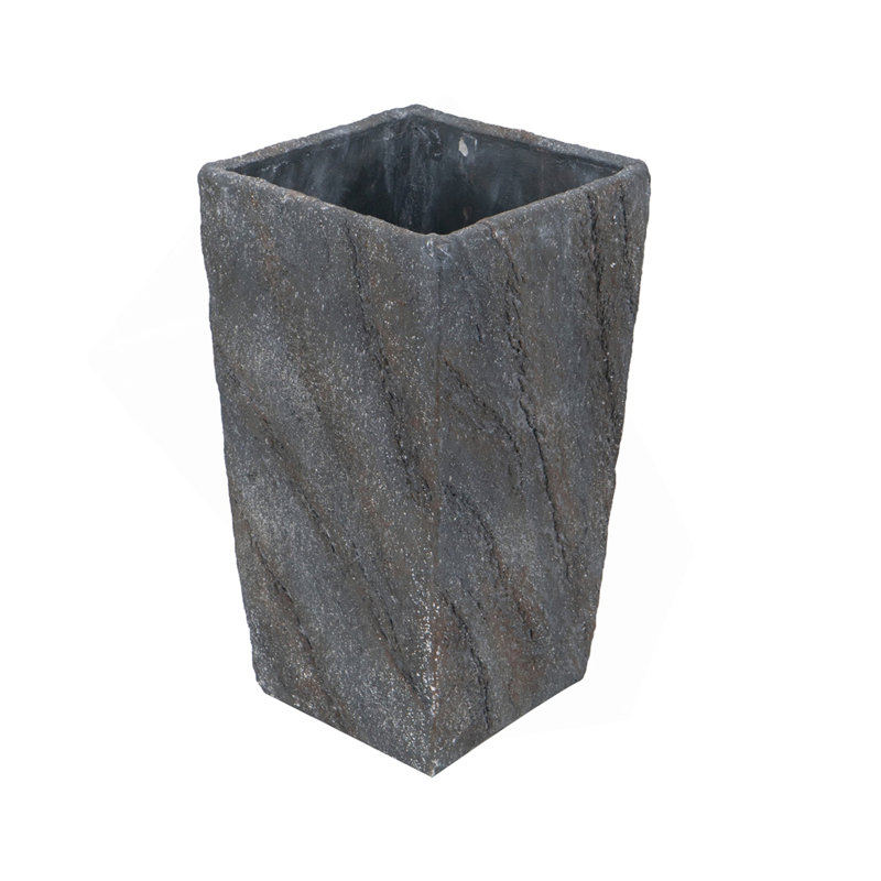 7.5X7.5X15" Cement Planter Small, Indoor Outdoor Garden Functional Decor, 15" H x 7.5" W x 7.5" D