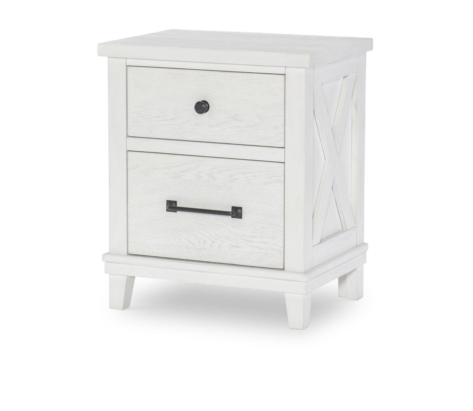 Flatiron 2 Drawer Nighstand, White