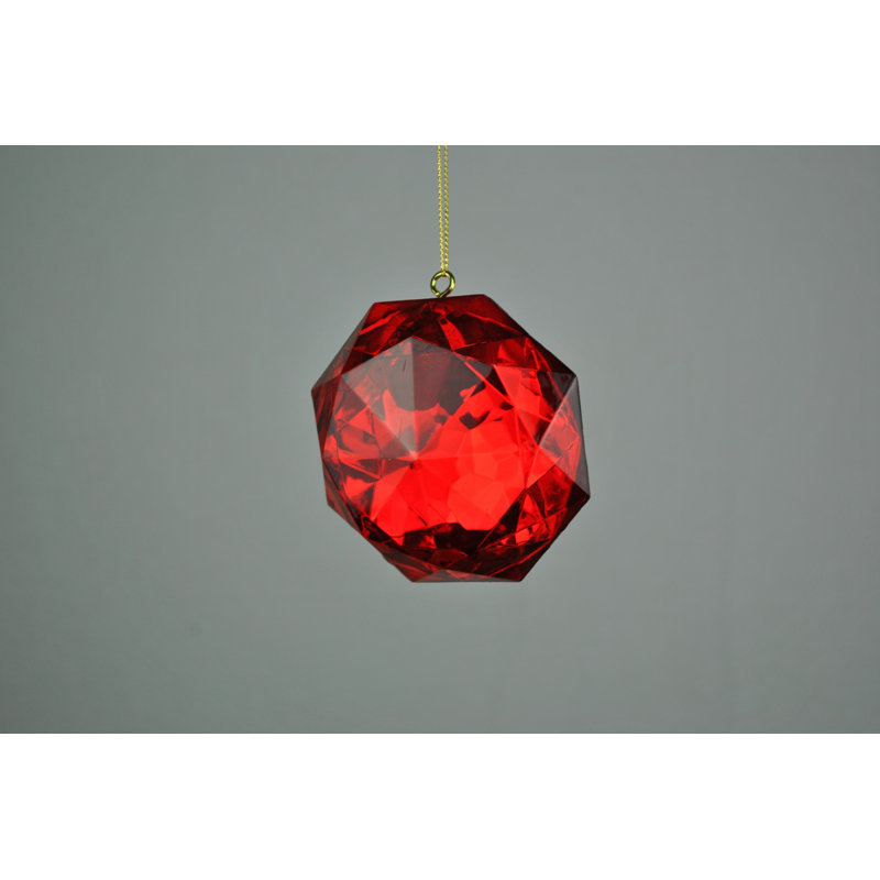4 Piece Jewel Ornament Set, Rouge
